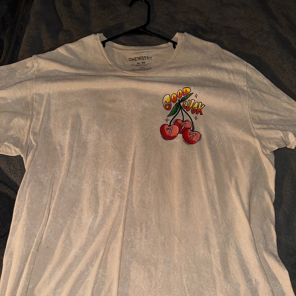 Chemistry Cream Tee with Colorful Graphic 777